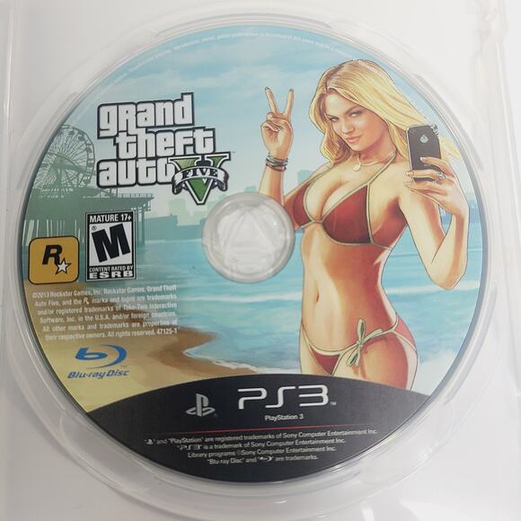 Grand Theft Auto V Five PlayStation 3 PS3 Video Game TESTED w/Booklet & Poster - Picture 4 of 8
